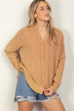 Taupe Gauze Top