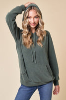 Ribbed Hoodie (Olive)