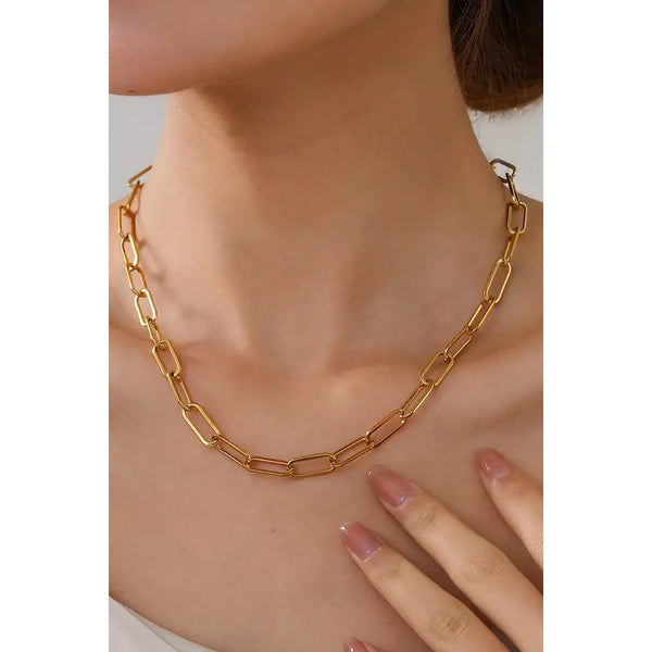 Stainless Steel Paperclip Necklace
