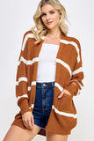 Striped Cardigan (Rust)