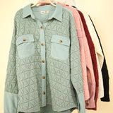 Quilted Button Down (Sage)