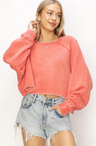 Riley Crop Sweater (Watermelon)