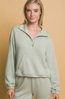 On The Move Quarter Zip (Sage)