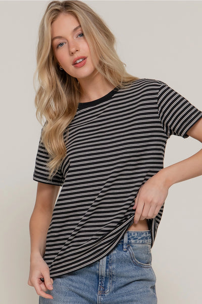 Black Striped Tee