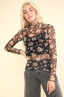 Floral Mesh (Black)