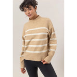 Taupe Striped Sweater