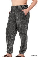 Acid Wash Joggers Plus (Black)