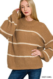 Samantha Striped Sweater (Camel)