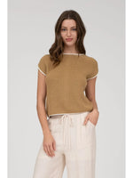 Contrast Knit Sweater (Camel)
