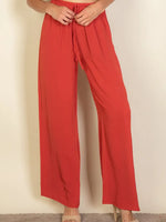 Drawstring Wide Leg (Burnt Orange)