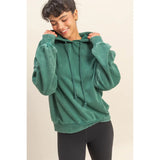 Hoodie Mineral Wash (Dark Green)