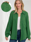 Gauze Button Up (Green)
