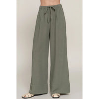 Linen Olive Pants