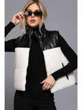 Faux Sherpa Vest (Black)