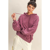 Hoodie Mineral Wash (Eggplant)