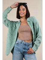 Sage Mineral Wash Button Down