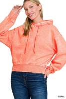 Hooded Acid Wash (Coral)