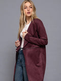 Cherry Suede Coat