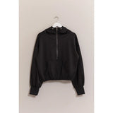 Quilted Knit Hoodie (Black)