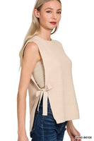 Side Tie Vest (Sand Beige)