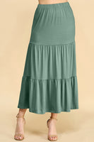 Tiered Midi Skirt