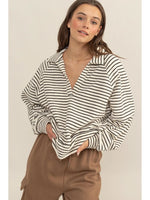 Tirza Striped Collared Top