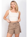 Athletic Cargo Shorts (Taupe)