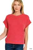 Ribbed Tee (Ruby)