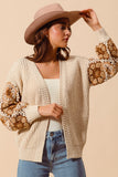 Crotched Knit Cardigan