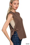 Side Tie Vest (Brown)