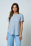 Textured Blue Striped