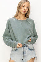 Riley Crop Sweater (Green)