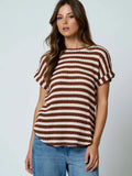 Textured Brown Striped