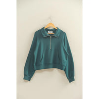 Scuba Girl Quarter Zip (Green)