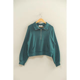 Scuba Girl Quarter Zip (Green)