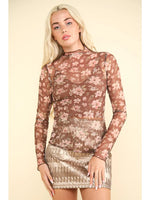 Floral Mesh (Brown)