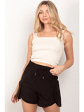 Athletic Cargo Shorts (Black)