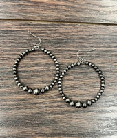 Polished Silver Navajo Earrings