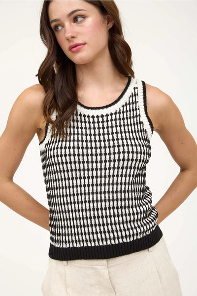 Knit Contrast Tank