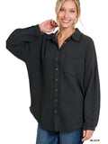Gauze Button Up (Black)