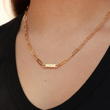 Bar Paperclip Necklace