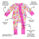 Bamboo Sleeper Spring Floral (Ruffle Butt)