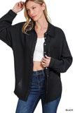 Gauze Button Up (Black)