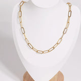 Paper Clip Necklace (18K Gold)