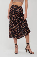 Floral Button Skirt