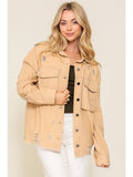 Distressed Khaki Jacket