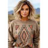 Vintage Aztec Taupe Crew