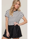 Striped Basic Tee (Ivory)