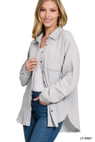 Gauze Button Up (Grey)