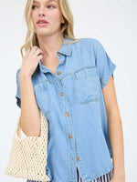Denim Button Up Top